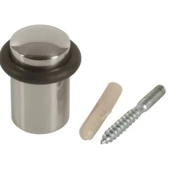 Türstopper mit Schraube und Dübel poliert Höhe 46 mm