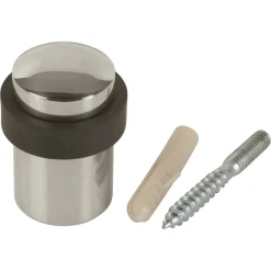 Türstopper mit Schraube und Dübel Edelstahl gebürstet