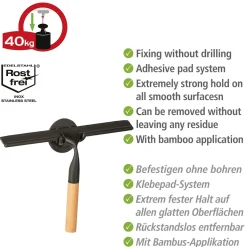 Turbo-Loc Badezimmerwischer Bambusa
