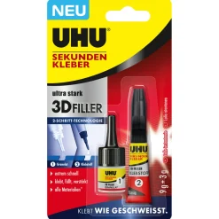UHUSekundenkleber 3D Filler 3 und 9 g