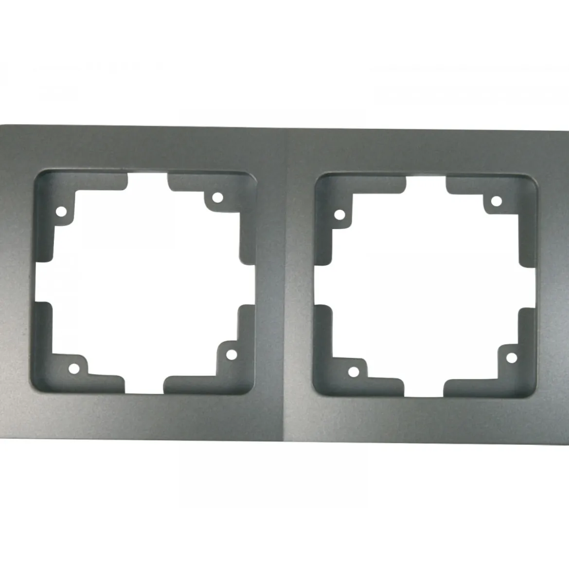 Unitec Abdeckrahmen Monaco 2-fach platin