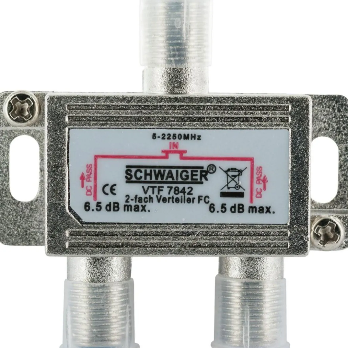 Univ. Verteiler 2-fach silber