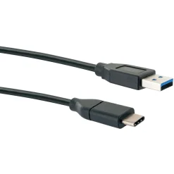 USB 3.1 Adapterkabel C St. - USB 3.0 ASt. 1m sw