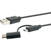USB 3.1 A-kabel C St./2.0 Micro B St -2.0 A St. 1m sw