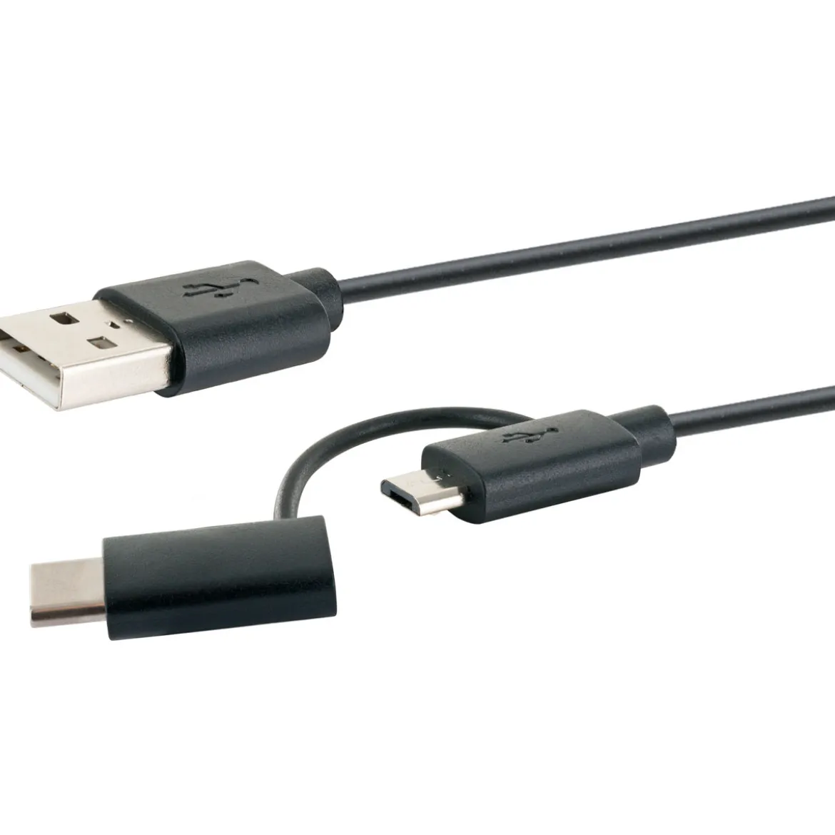 USB 3.1 A-kabel C St./2.0 Micro B St -2.0 A St. 1m sw
