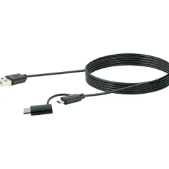USB 3.1 A-kabel C St./2.0 Micro B St -2.0 A St. 1m sw