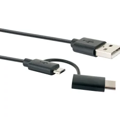 USB 3.1 A-kabel C St./2.0 Micro B St -2.0 A St. 1m sw