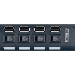 USB 2.0 HUB 4fach schwarz