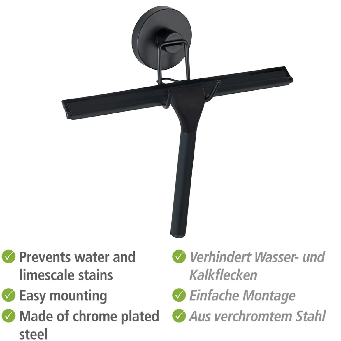 Vacuum-Loc Bad- u.Duschabzieher schwarz