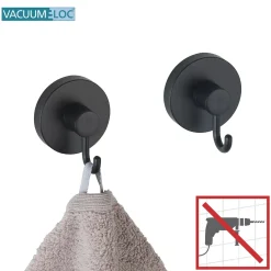 Vacuum-Loc Hakenset schwarz 2tlg.