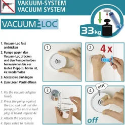 Vacuum-Loc Hakenset schwarz 2tlg.