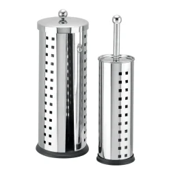 Valblue Ersatzrollenhalter und WC-Bürstengarnitur silber