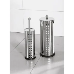 Valblue Ersatzrollenhalter und WC-Bürstengarnitur silber