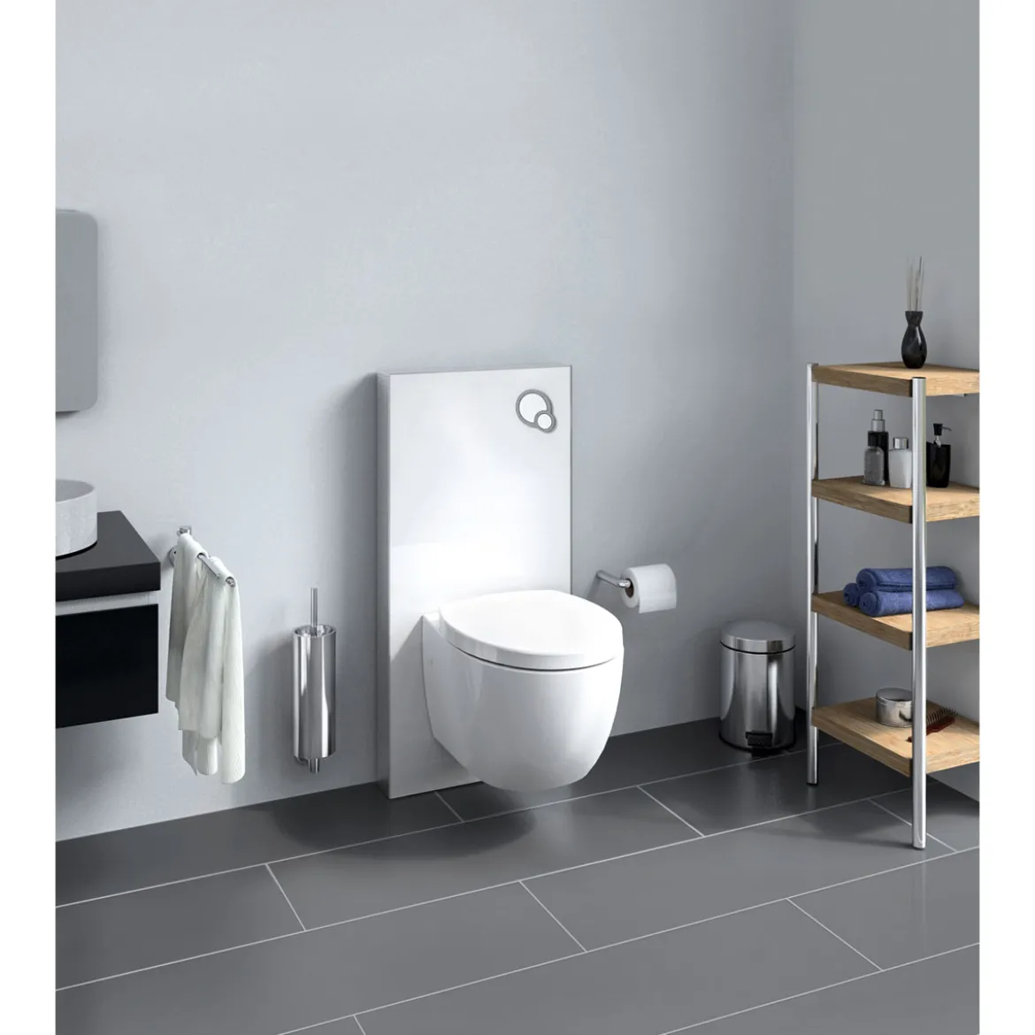 Valblue Sanitärmodul für Wand-WC weiß