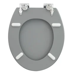 Valblue WC-Sitz Cement Betonoptik MDF-Holzkern Absenkautom. Metallscharn.