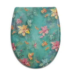 Valblue WC-Sitz Flowers Duroplast, Absenkautomatik, abnehmbar per Knopfdruck