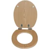 Valblue WC-Sitz Oak NB MDF-Holzkern, Absenkautomatik, Metallscharniere verchromt