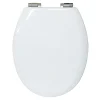 Valblue WC-Sitz Turin weiss, MDF-Holzkern, mit Absenkautomatik, Metallscharniere verchr.