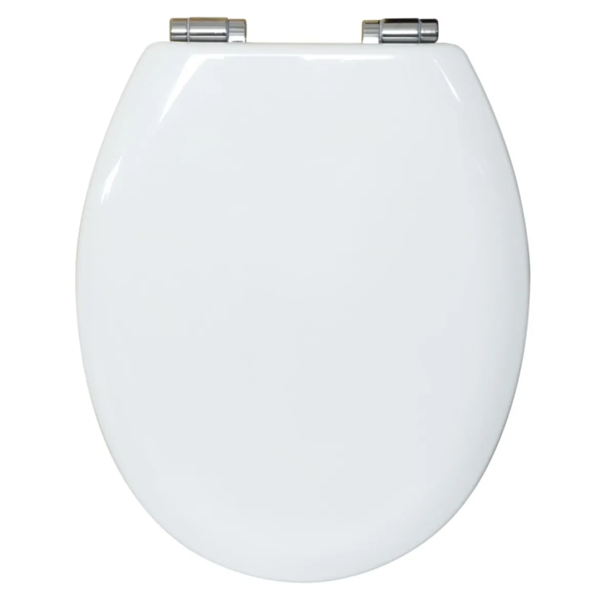 Valblue WC-Sitz Turin weiss, MDF-Holzkern, mit Absenkautomatik, Metallscharniere verchr.