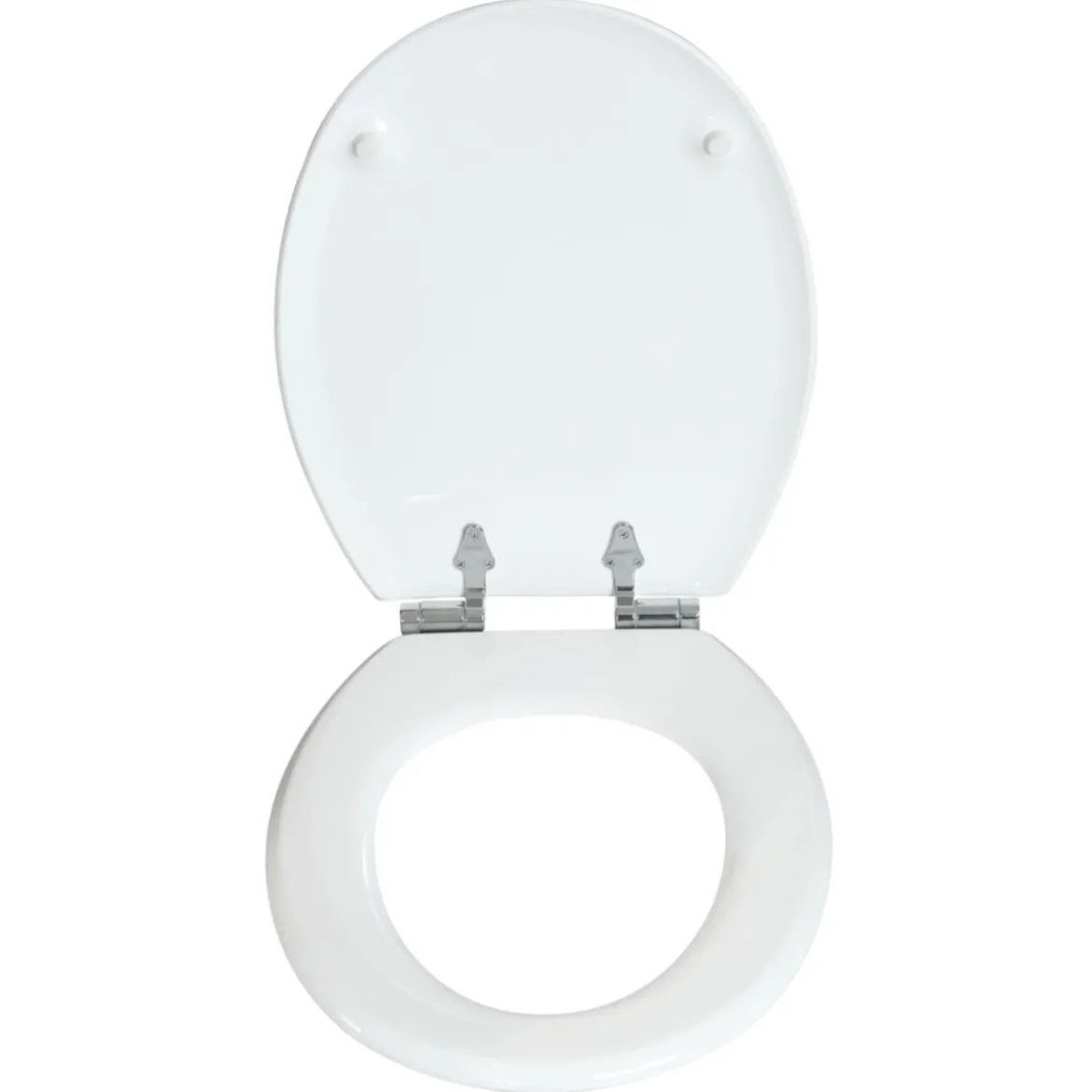 Valblue WC-Sitz Turin weiss, MDF-Holzkern, mit Absenkautomatik, Metallscharniere verchr.