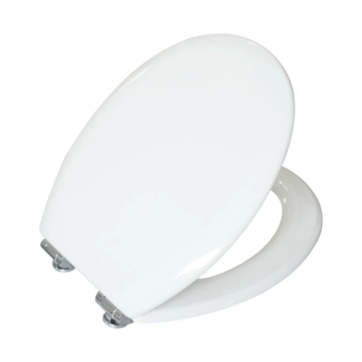 Valblue WC-Sitz Turin weiss, MDF-Holzkern, mit Absenkautomatik, Metallscharniere verchr.