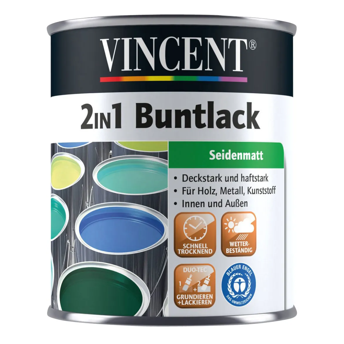 Vincent 2in1 Buntlack safrangelb seidenmatt 375 ml