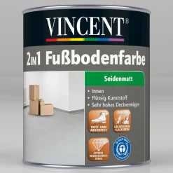 Vincent 2in1 Fußbodenfarbe oxidrot 750 ml