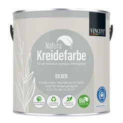 VincentNatura Kreidefarbe Silber matt 2,5 L