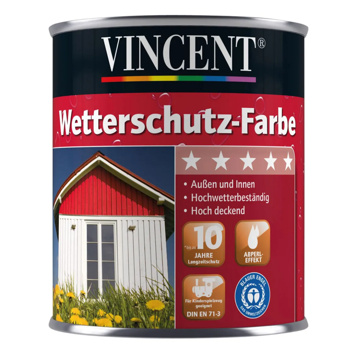 Vincent Wetterschutzfarbe anthrazit 2,5 L