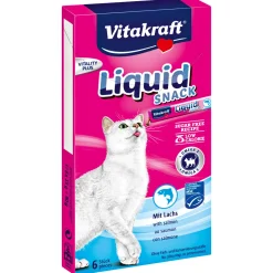 Vitakraft Katzensnack Liquid SNACK Lachs und Omega 3 6 x 15 g