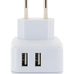 230 V Ladeadapter 2xUSB 2,4 A weiss