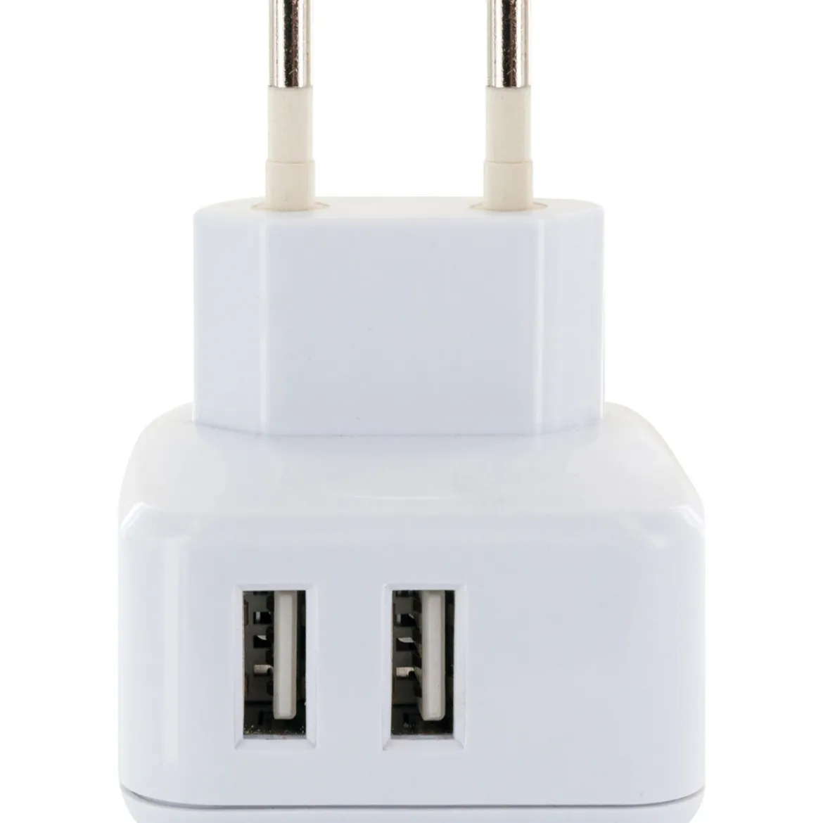 230 V Ladeadapter 2xUSB 2,4 A weiss