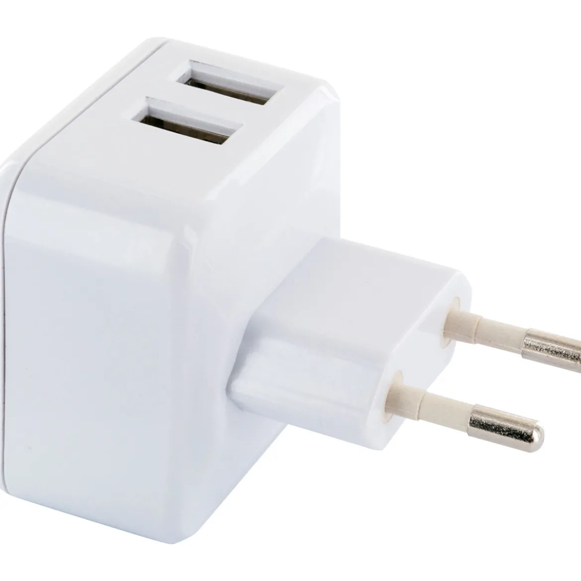 230 V Ladeadapter 2xUSB 2,4 A weiss