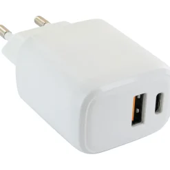 230V Ladeadapter 1xUSB 1xTypeC weiss