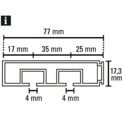 Vorhangschiene GE 2 150cm weiß
