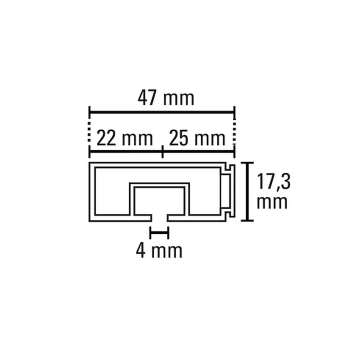 Vorhangschiene GE 1 180cm weiß