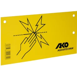 Warnschild für Elektrozaun 10 x 20 cm gelb