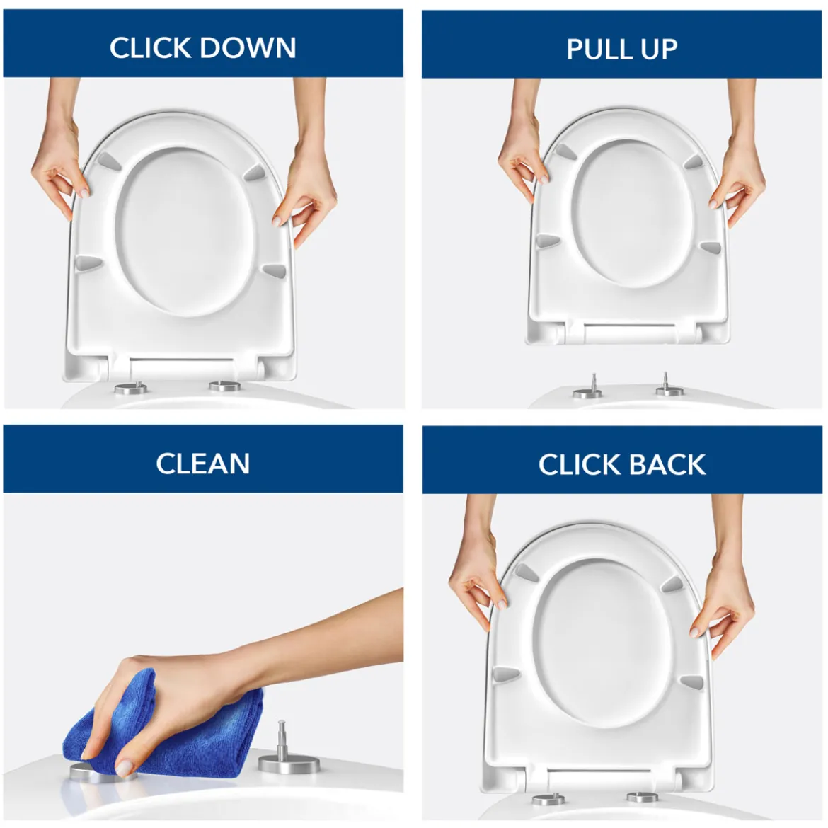 WC Sitz Bemis Click&Clean Classic weiß