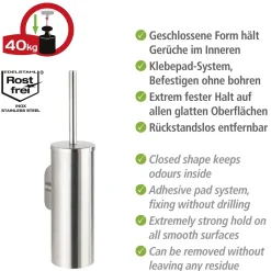 WC-Garnitur Orea Matt geschlossenTurbo-Lock Edelstahl