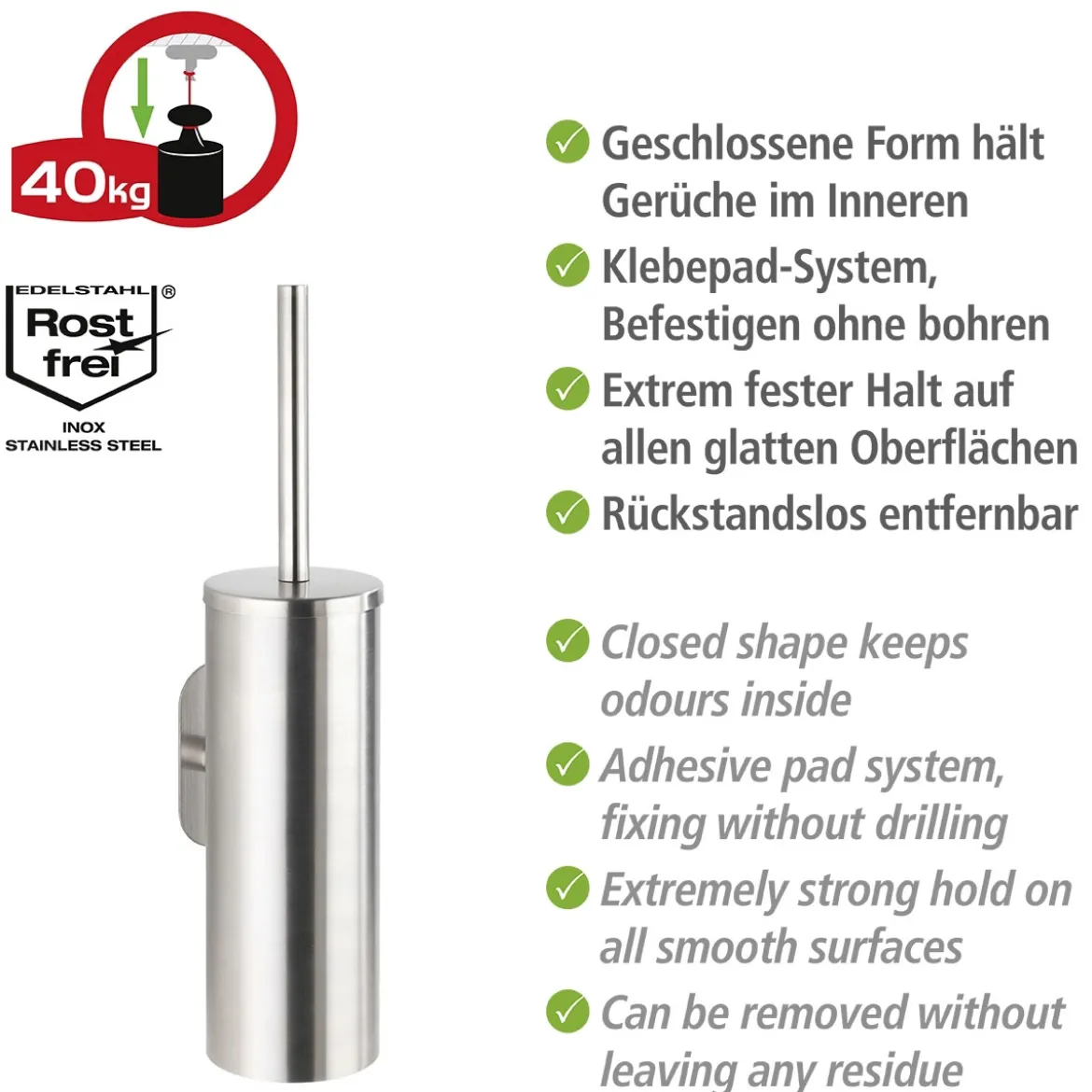 WC-Garnitur Orea Matt geschlossenTurbo-Lock Edelstahl