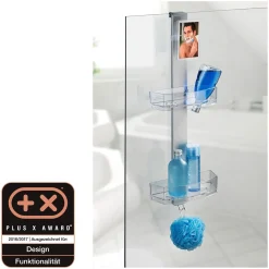 Wenko Duschcaddy Premium mit 2 Ablagen und Edelstahl-Haken