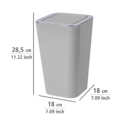 Wenko Schwingdeckeleimer Candy grau 6 L
