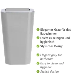 Wenko Schwingdeckeleimer Candy grau 6 L