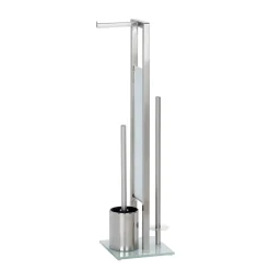 Wenko Stand WC-Garnitur Rivalta Edelstahl matt