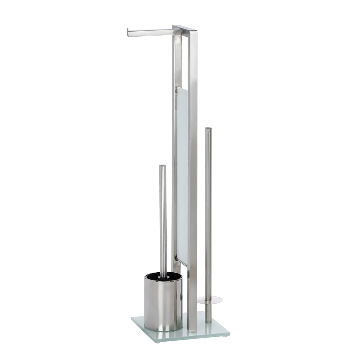 Wenko Stand WC-Garnitur Rivalta Edelstahl matt
