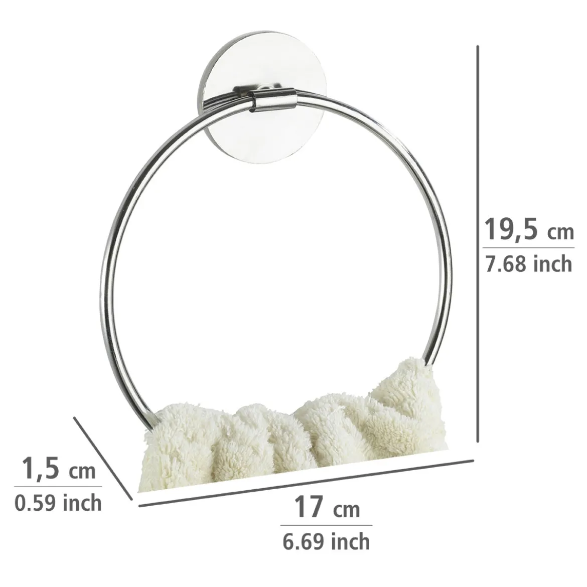 Wenko Turbo-Loc Wand Handtuchring