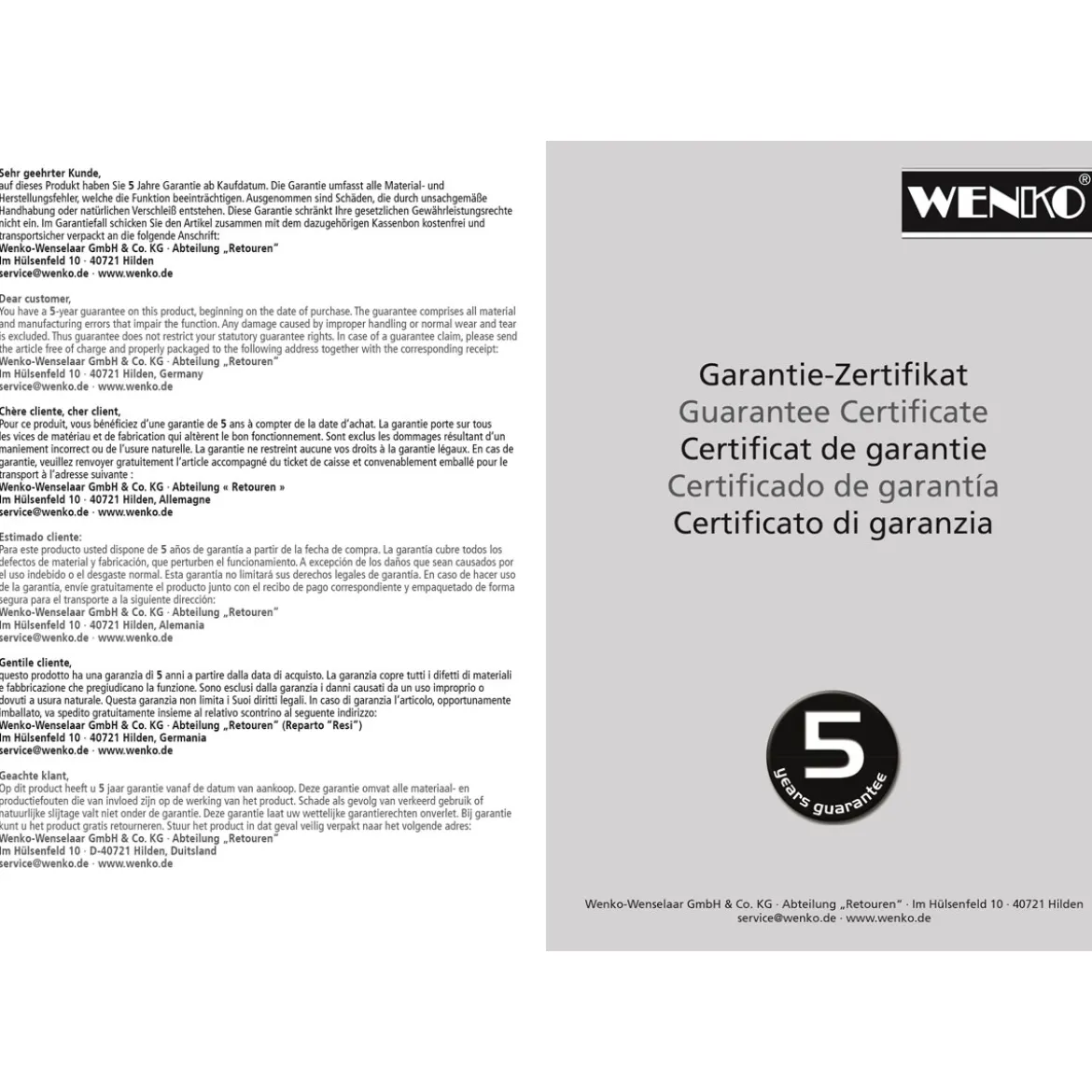 Wenko Turbo-Loc Wandkorb mit Haken