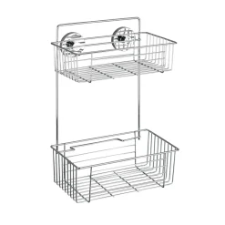 Wenko Vacuum-Loc Wandregal Bari 2 Etagen