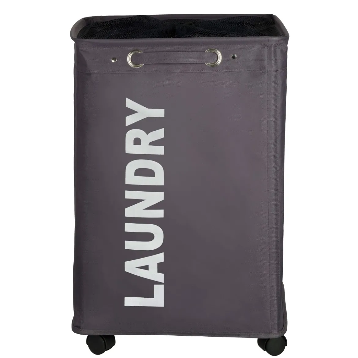 Wenko Wäschesammler Quadro grau 79 l