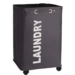 Wenko Wäschesammler Quadro grau 79 l